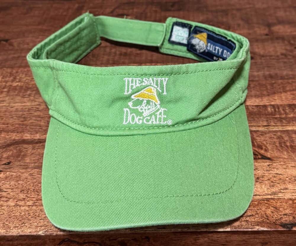 Youth Salty Dog Cafe Adjustable Visor Hat Cap Green Hilton Head SC